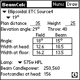 BeamCalc screen shot